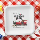 トレインパーソナライズされたバースデーパーティー紙プレート ペーパープレート