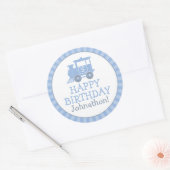 トレインパーソナライズされた子供の誕生日シール ラウンドシール (封筒)