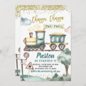 トレインボーイセカンド誕生日招待状 招待状 (正面/裏面)