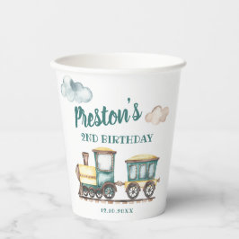 トレインボーイ2nd誕生日紙カップテーマ 紙コップ