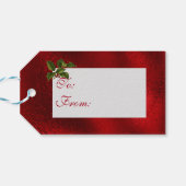 トレインメリークリスマスサンタレッドフォイル ギフトタグ (裏面横)