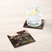 トレインヤードフラワーガーデンバイステヴァンドハノス スクエアペーパーコースター (インサイチュ)