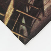 トレインヤードフラワーガーデンバイステヴァンドハノス フリースブランケット (角)