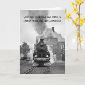 トレインラバーストップ喫煙おもしろい カード (黄色い花)