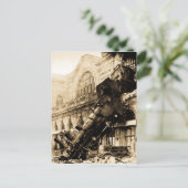 トレインレックアットモンパルナス1895ヴィンテージ ポストカード (スタンド正面)