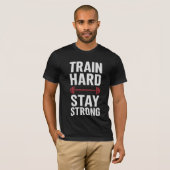 トレイン懸命ステイやる気を起こさせるストロング – Gym Tシャツ (正面フル)