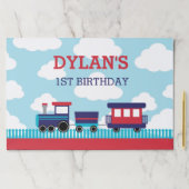 トレイン紙ランチョンマット-子供の誕生日パーティー ペーパーパッド (インサイチュ)