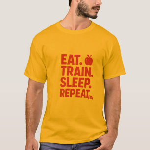 トレイン食べススリープリピートT型 Tシャツ