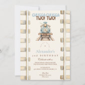 トレイン2歳の誕生日 招待状 (正面)