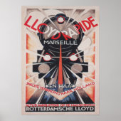 トレイン,アールデコヴィンテージアートポスター ポスター (正面)