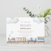 トレイン　バースデー　招待状　- 名前入り特別な招待状 招待状 (スタンド正面)