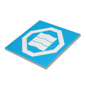 トレイ上の3つのための波型の漢字キャラクター タイル (側面)