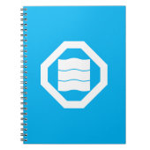 トレイ上の3つのための波型の漢字キャラクター ノートブック (正面)