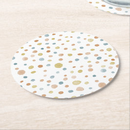 トレイ紙吹雪ウォーターカラードット紙コースター ラウンドペーパーコースター