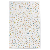 トレイ紙吹雪水色ドット抱き枕 ミディアムペーパーバッグ (正面)