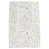 トレイ紙吹雪水色ドット抱き枕 ミディアムペーパーバッグ (裏面)