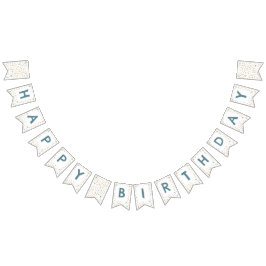 トレイ紙吹雪水色ドット束フラグ バンティングフラッグ