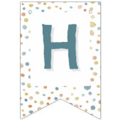 トレイ紙吹雪水色ドット束フラグ バンティングフラッグ (第2の旗)