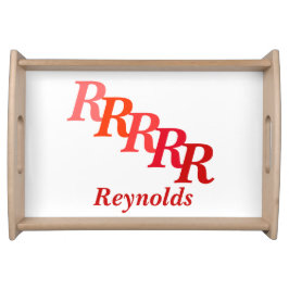 トレイ – 名前とイニシャル（赤）