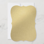 トレエレガントインダージョイホリデーパフェイクーティ – 金ゴールド 招待状 (裏面)