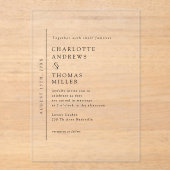 トレエレガントン結婚グ アクリル招待状 (正面)