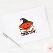 トレクトラットカボチャ 楕円形シール (封筒)