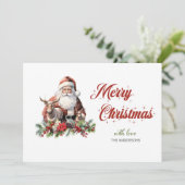 トレクラシックンディア付きタイムレスサンタクロース |ホリー シーズンカード (スタンド正面)