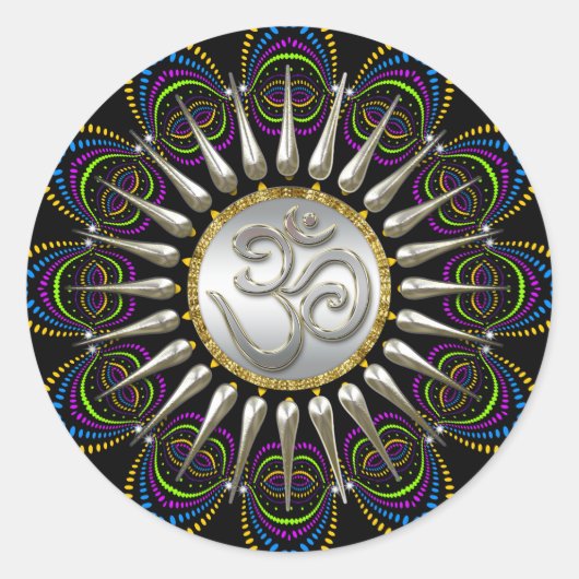 トレサイケデリックムシルバーオム ラウンドシール (正面)