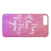 トレシックトレスヴォーグ |書道グリッターピンク Case-Mate iPhoneケース (裏面(横))