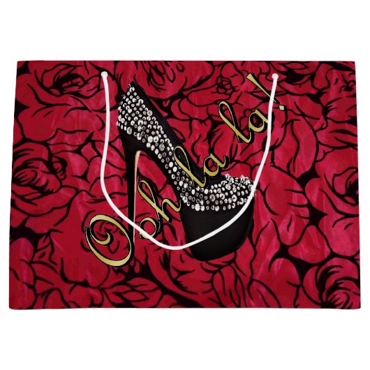 トレシックルージュフルーア ラージペーパーバッグ (正面)