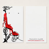 トレシックレッドハイヒールイヤリングホルダー (正面&裏面)