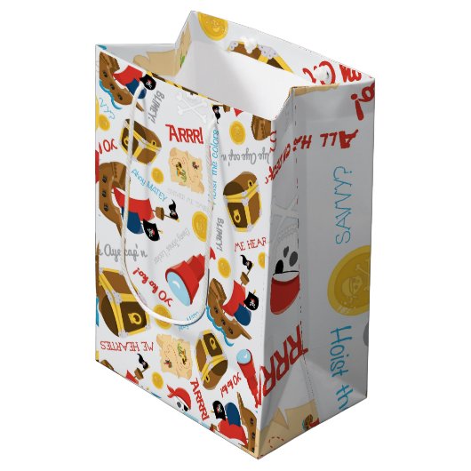 トレジャーアイランドパーティー海賊中抱き枕 ミディアムペーパーバッグ (正面アングル)