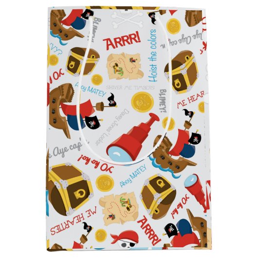トレジャーアイランドパーティー海賊中抱き枕 ミディアムペーパーバッグ (正面)