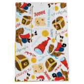 トレジャーアイランドパーティー海賊中抱き枕 ミディアムペーパーバッグ (裏面)