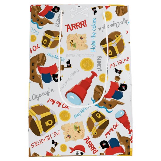 トレジャーアイランドパーティー海賊中抱き枕 ミディアムペーパーバッグ (裏面)