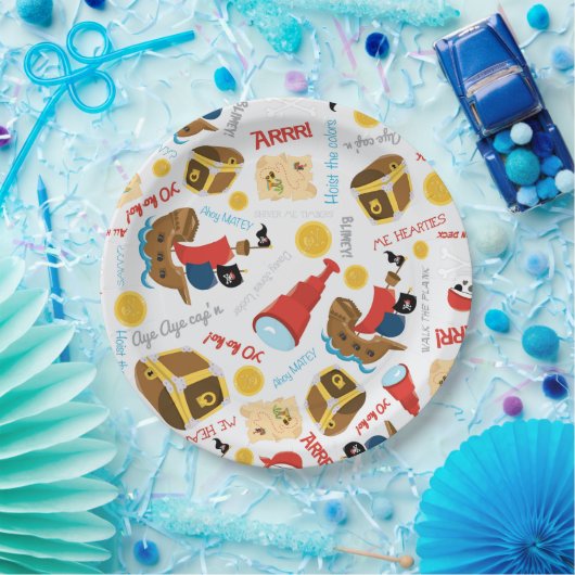 トレジャーアイランドパーティー海賊版紙プレート ペーパープレート (パーティー)