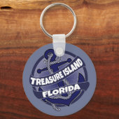 トレジャーアイランドフロリダいかりスワールキーチェーン キーホルダー (正面)