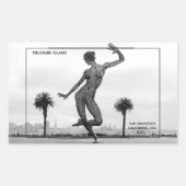 トレジャーアイランド&ザ踊り女子 長方形シール (正面)