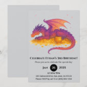 トレジャーガードドラゴン誕生日 招待状 (正面/裏面)