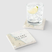 トレジャーコーストフロリダ本場ボート図 ストーンコースター (横)