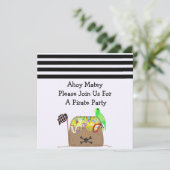 トレジャーチェストパイレーツ誕生日招待状 招待状 (スタンド正面)