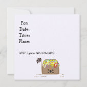 トレジャーチェストパイレーツ誕生日招待状 招待状 (裏面)