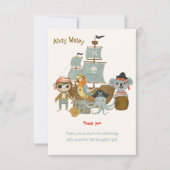 トレジャーハンターズパイレーツ誕生日 サンキューカード (正面)