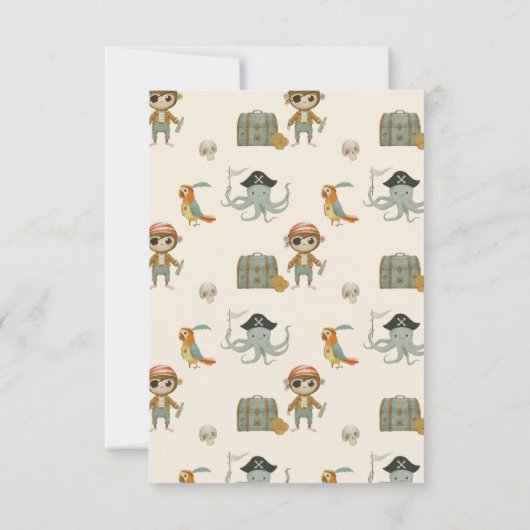 トレジャーハンターズパイレーツ誕生日 サンキューカード (裏面)