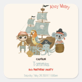 トレジャーハンターズパイレーツ誕生日 スクエアシール