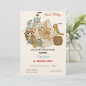 トレジャーハンターズパイレーツ誕生日 招待状 (スタンド正面)