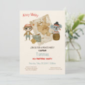 トレジャーハンターズパイレーツ誕生日 招待状 (スタンド正面)