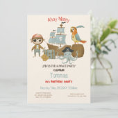 トレジャーハンターズパイレーツ誕生日 招待状 (スタンド正面)