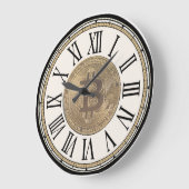 トレジャーハンターズビットコインの壁時計 ラージ壁時計 (傾斜)