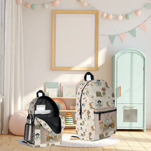 トレジャーハンターパイレーツ誕生日 プリントバックパック